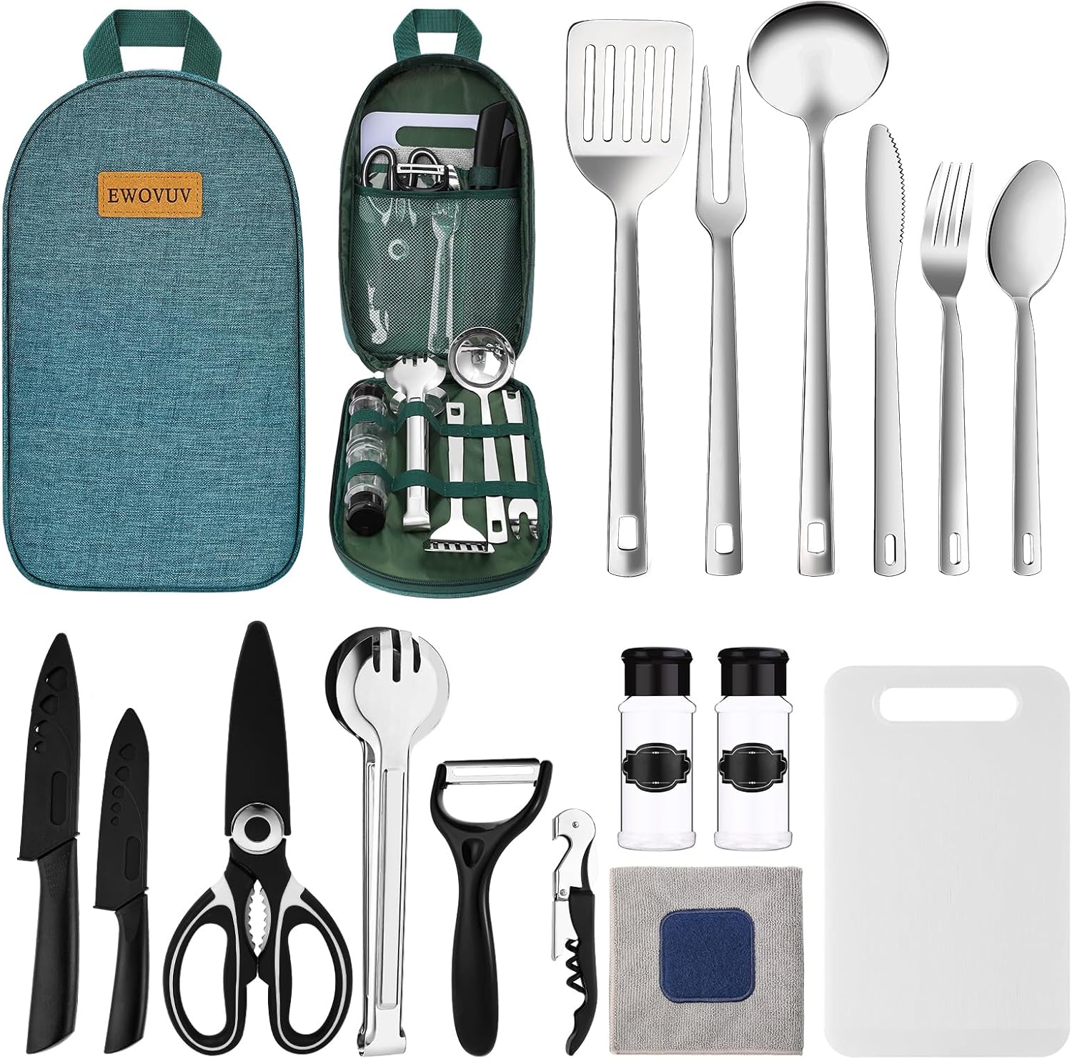 Camping Cooking Utensils Set for Outdoor Enthusiasts and Families