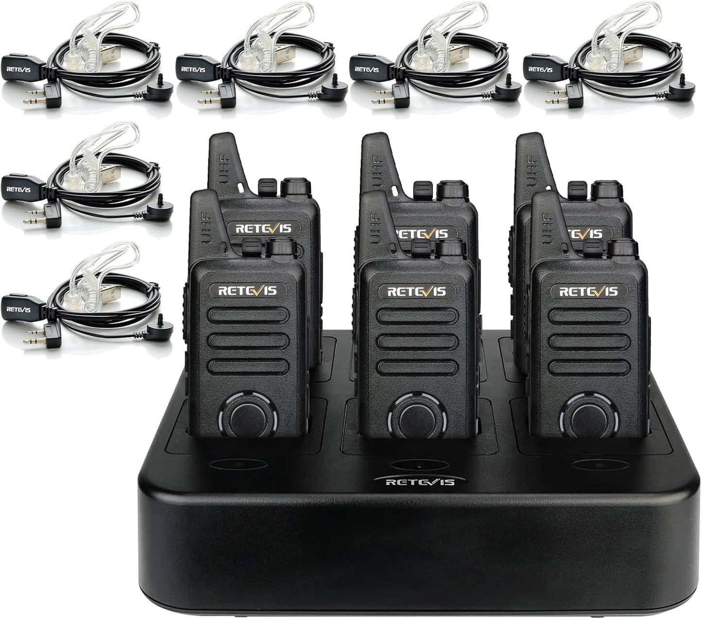 Retevis RT22S Long Range Walkie Talkies with Earpiece Set