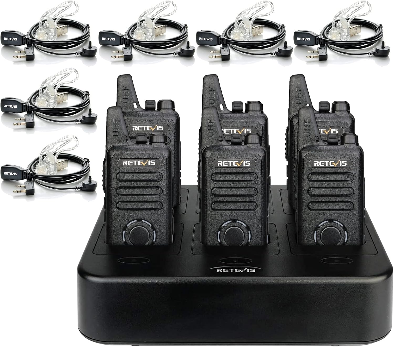 Retevis RT22S Long Range Walkie Talkies with Earpiece Set