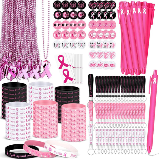 132 Pcs Breast Cancer Awareness Gifts Set for Charity Events