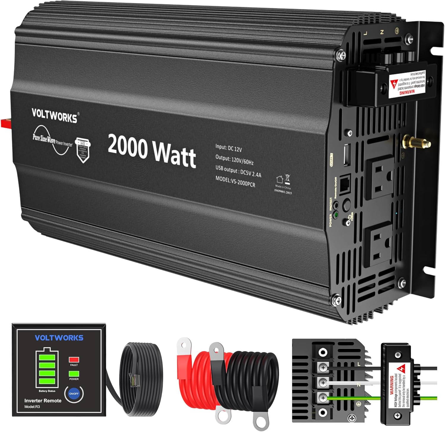2000 Watt Pure Sine Wave Inverter for Home RV Truck Off-Grid