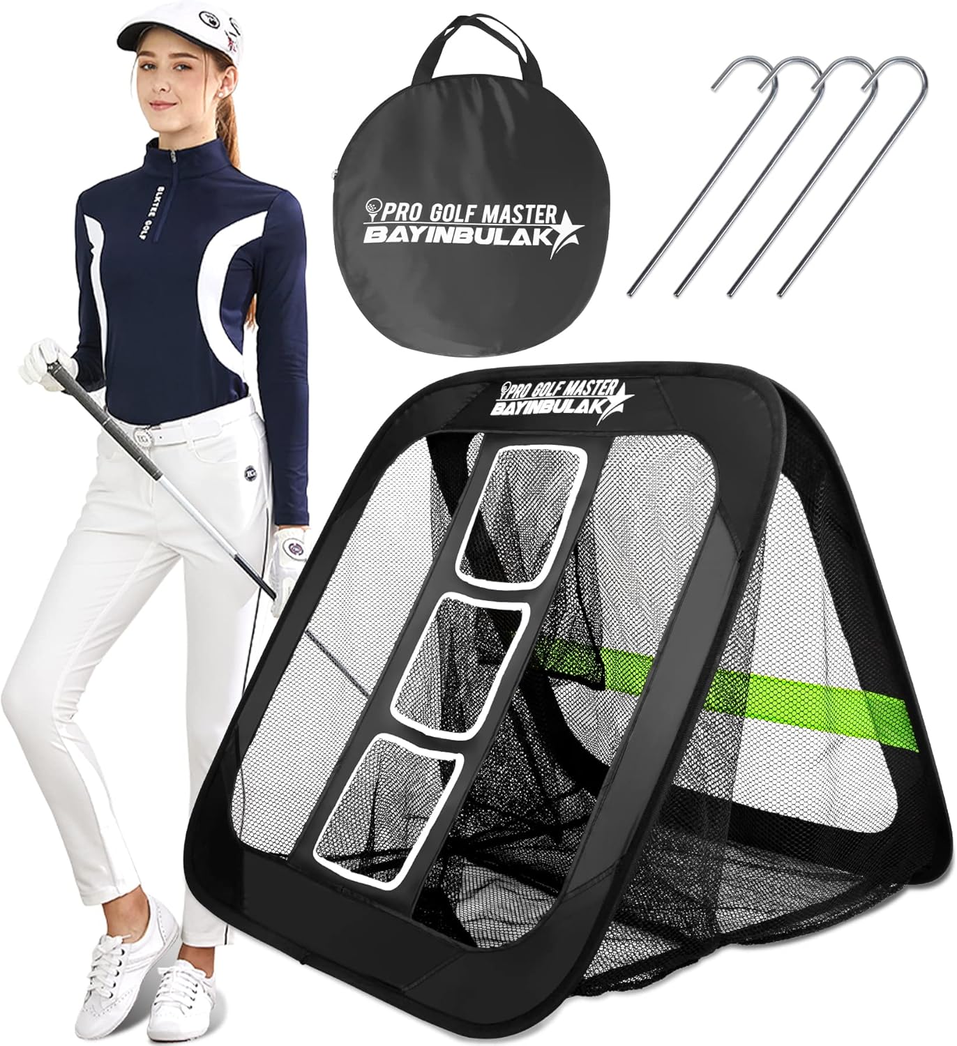 Improve Your Golf Game with BAYINBULAK Chipping Practice Net!