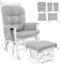 BUYUE Glider Rocker Replacement Cushion 5 PCS Set - Comfortable Linen