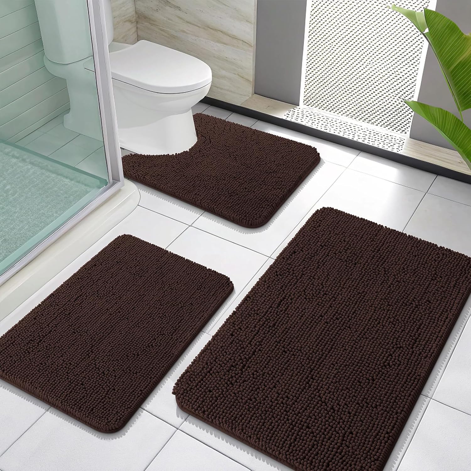 OLANLY Bathroom Rugs Sets 3 Piece for Cozy Comfort