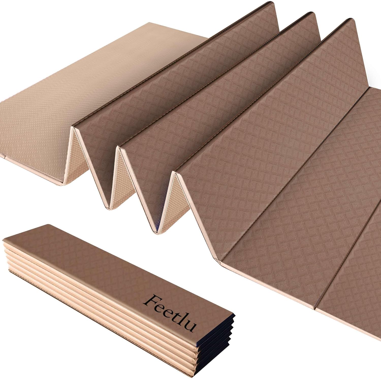 Foldable Yoga Exercise Mat for Home Workouts and Pilates