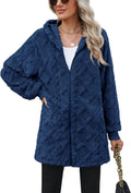 Yanekop Womens Oversized Sherpa Jacket Fuzzy Fleece Zip Up - Cozy