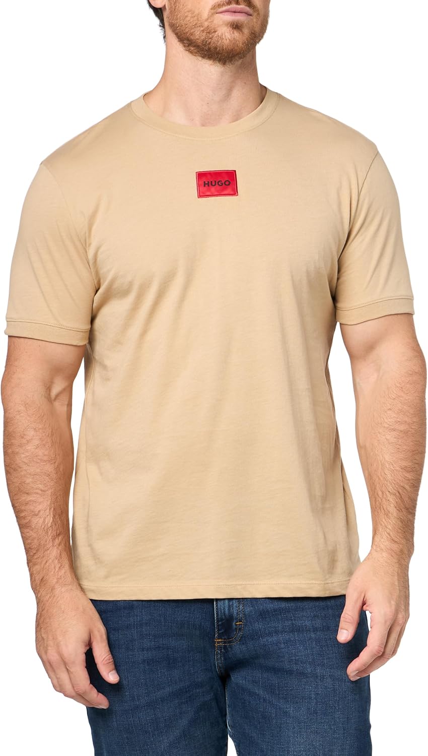 HUGO Men's Ribbed Crew Neck Regular Fit Logo T-Shirt Review