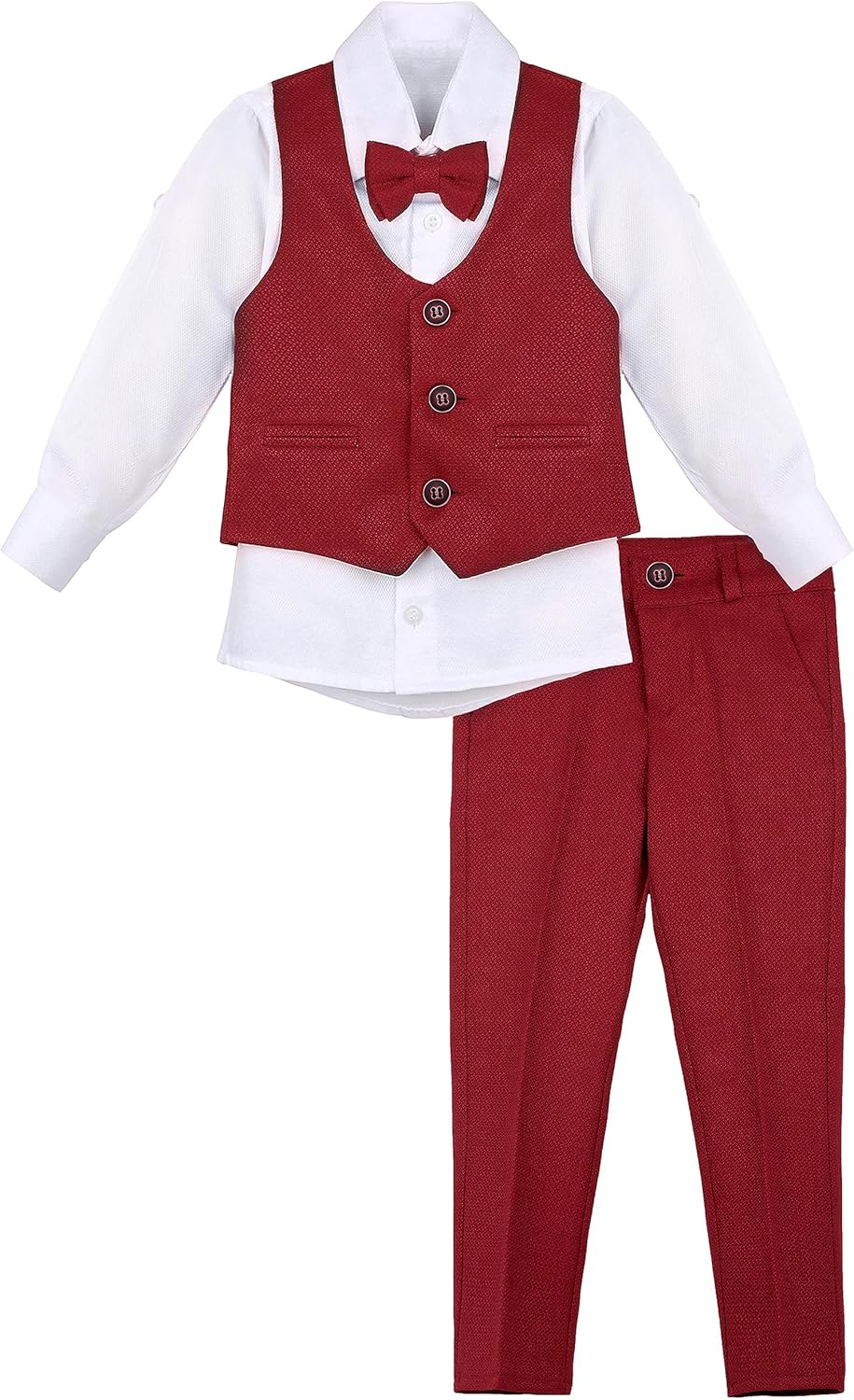 Lilax Boys Formal Suit 4 Piece Vest and Pants Dresswear Set