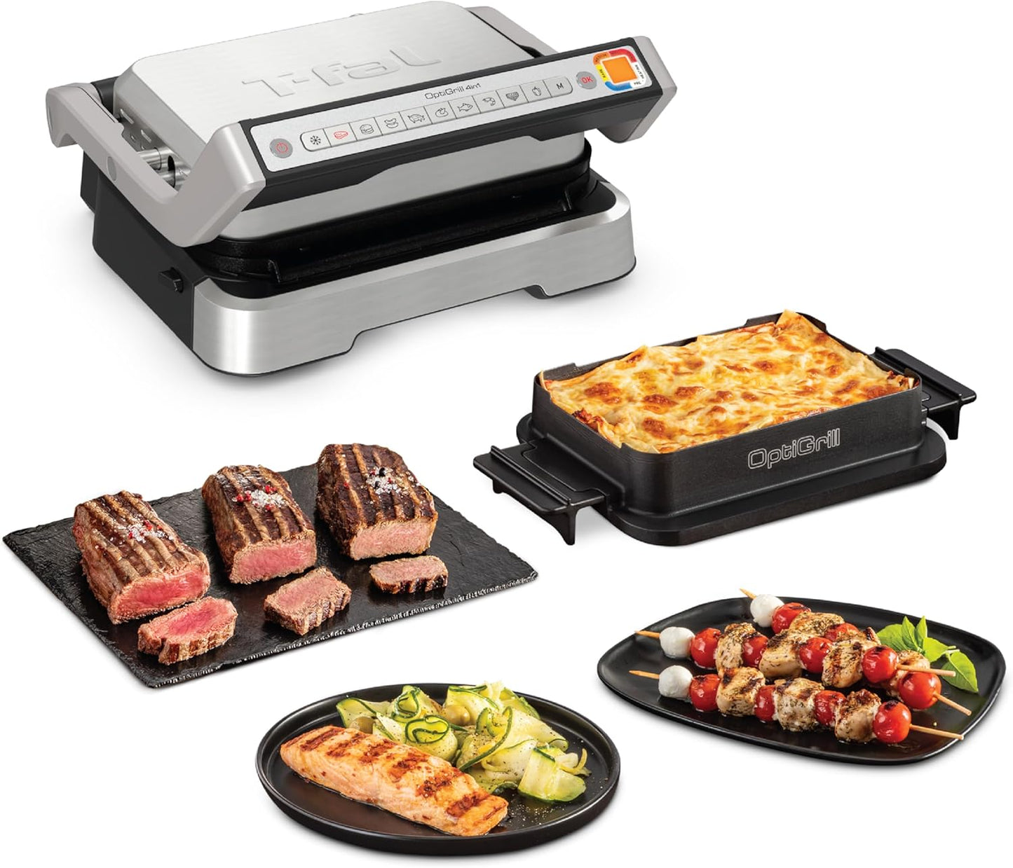 T-fal Electric Grill OptiGrill 4in1 with 9 Cooking Modes