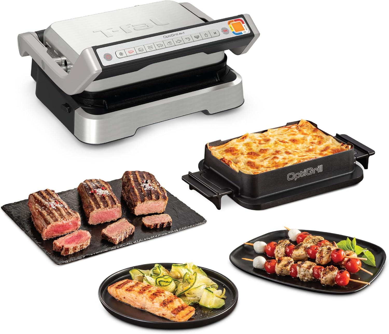 T-fal Electric Grill OptiGrill 4in1 with 9 Cooking Modes