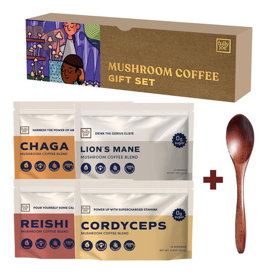 Mushroom Coffee Gift Set with Superfood Mushrooms for Wellness