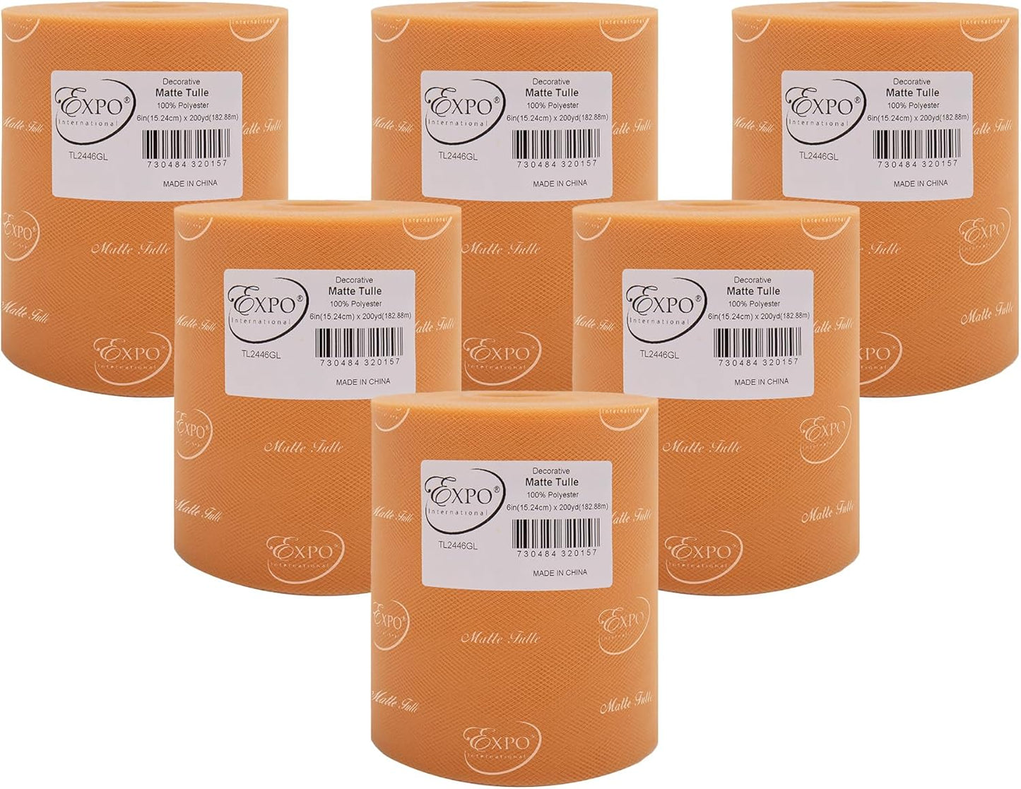 Decorative Matte Tulle Rolls in Gold for Crafting Projects
