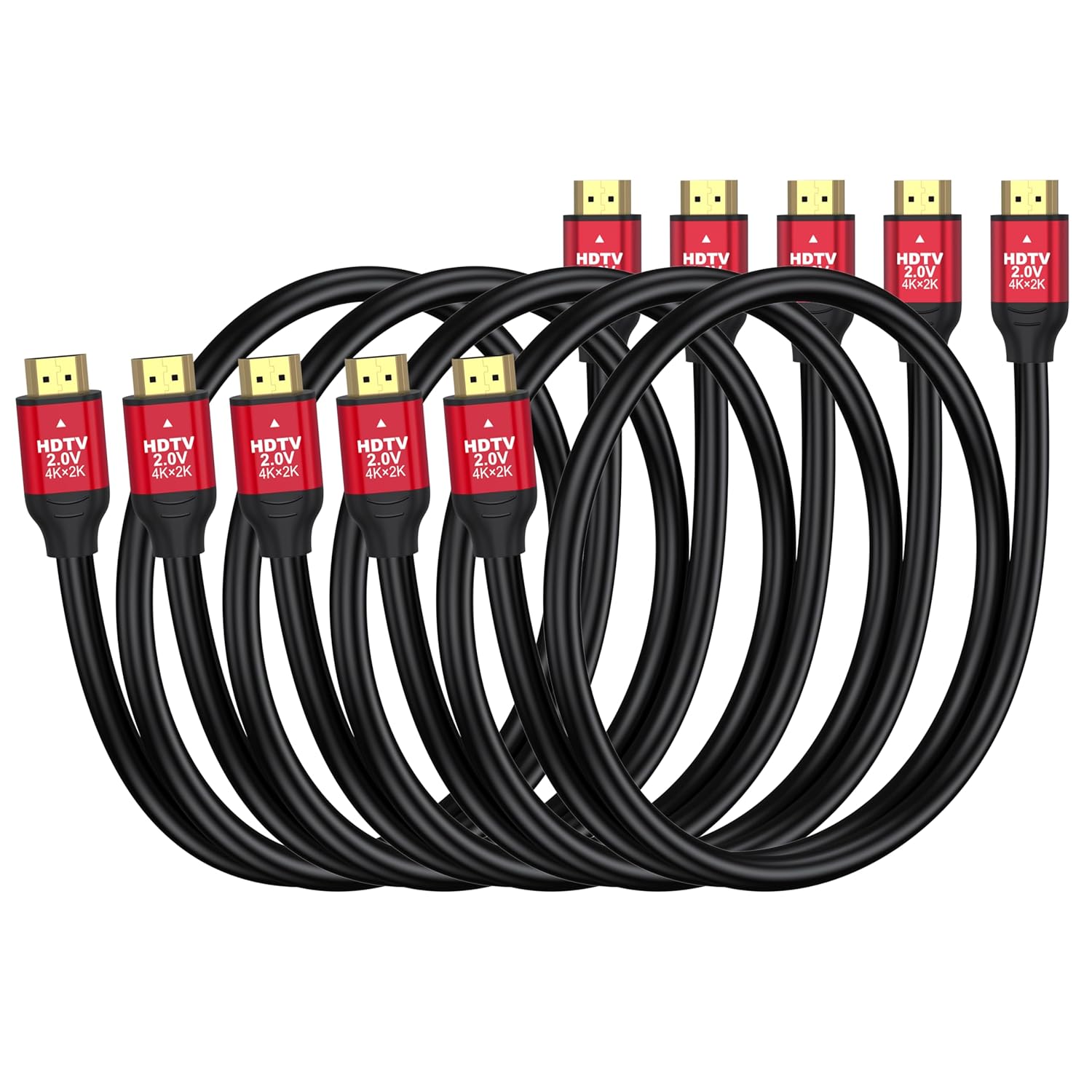 5-Pack High Speed 4K HDMI Cables for Ultimate Connectivity