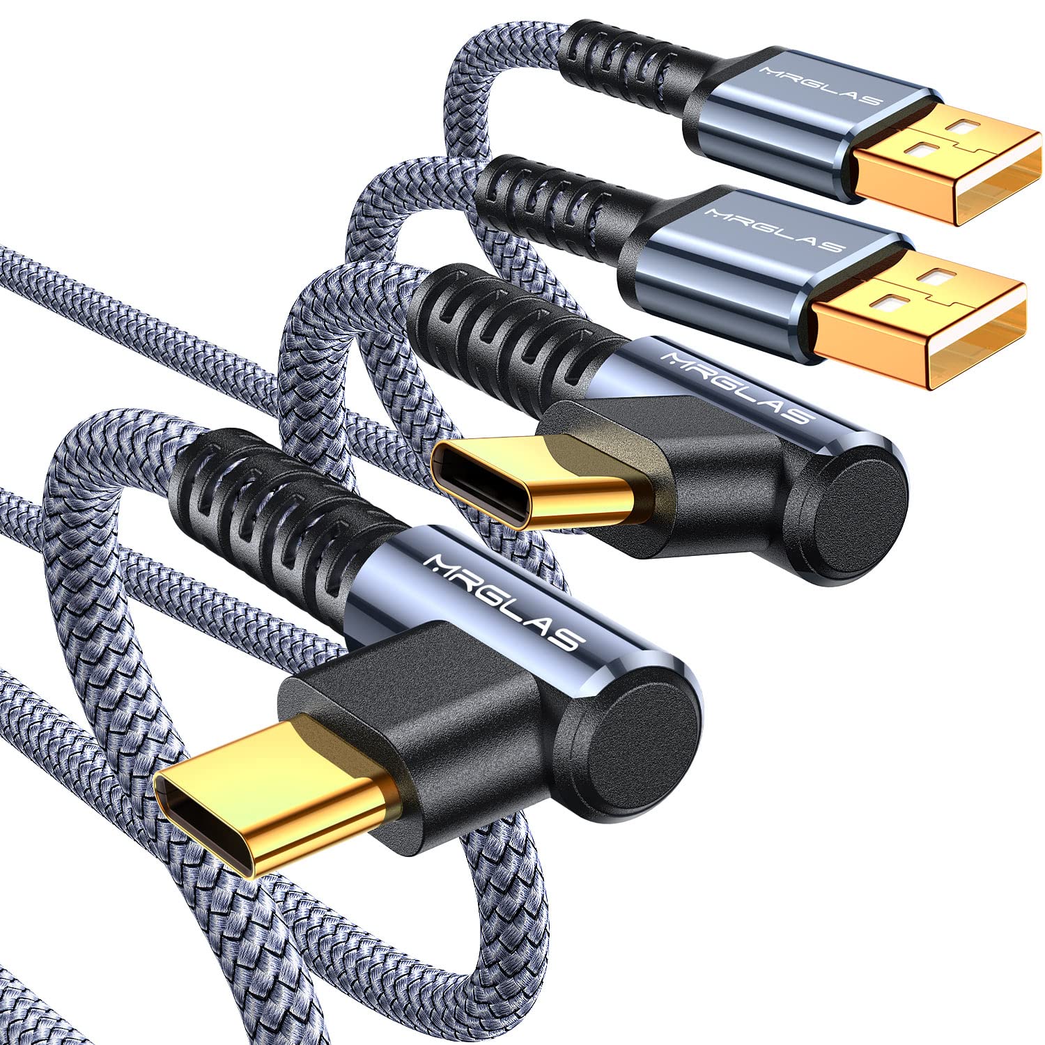Fast Charge MRGLAS USB C Cable 2-Pack [6.6FT] for iPhone 16 & Samsung S25