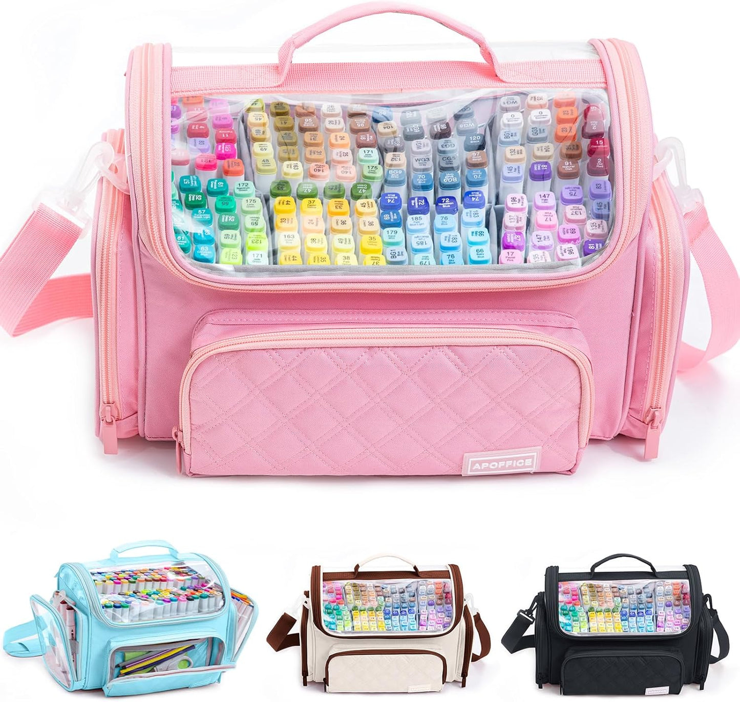 Large Marker Organizer Case for 200-300 Markers - Art Supply Bag