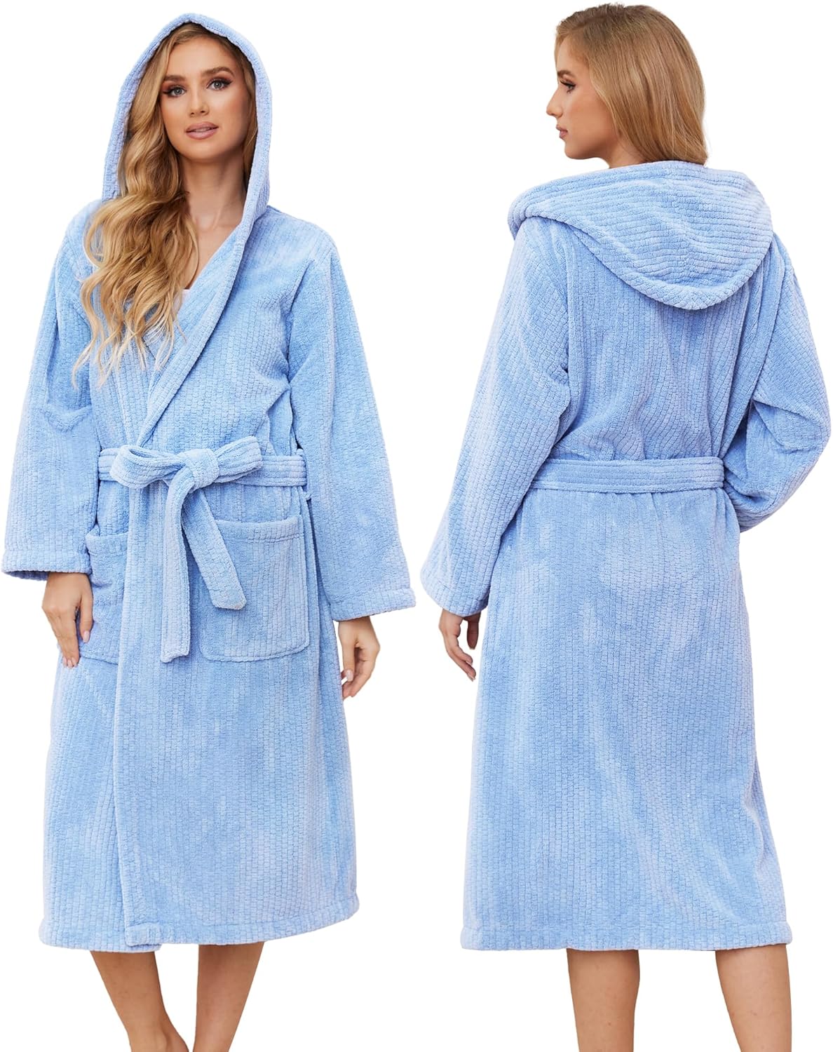 Hooded Bathrobes for Women - Soft Long Towel Robes for Comfort