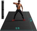 Extra Large Exercise Mat 8mm Thick - Spacious, Non-Slip Support