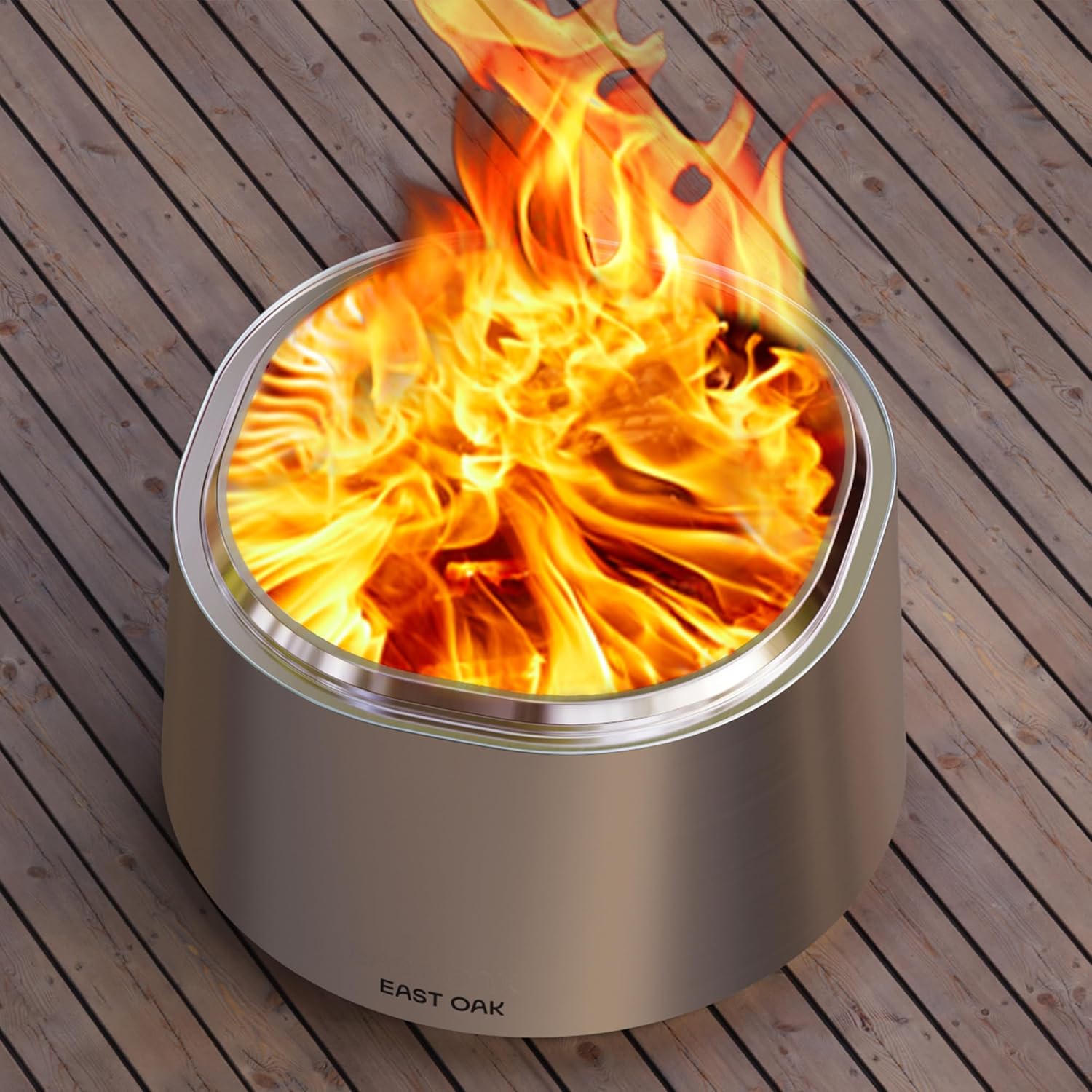 EAST OAK Camber Fire Pit Smokeless 21ft' for Outdoor Gatherings