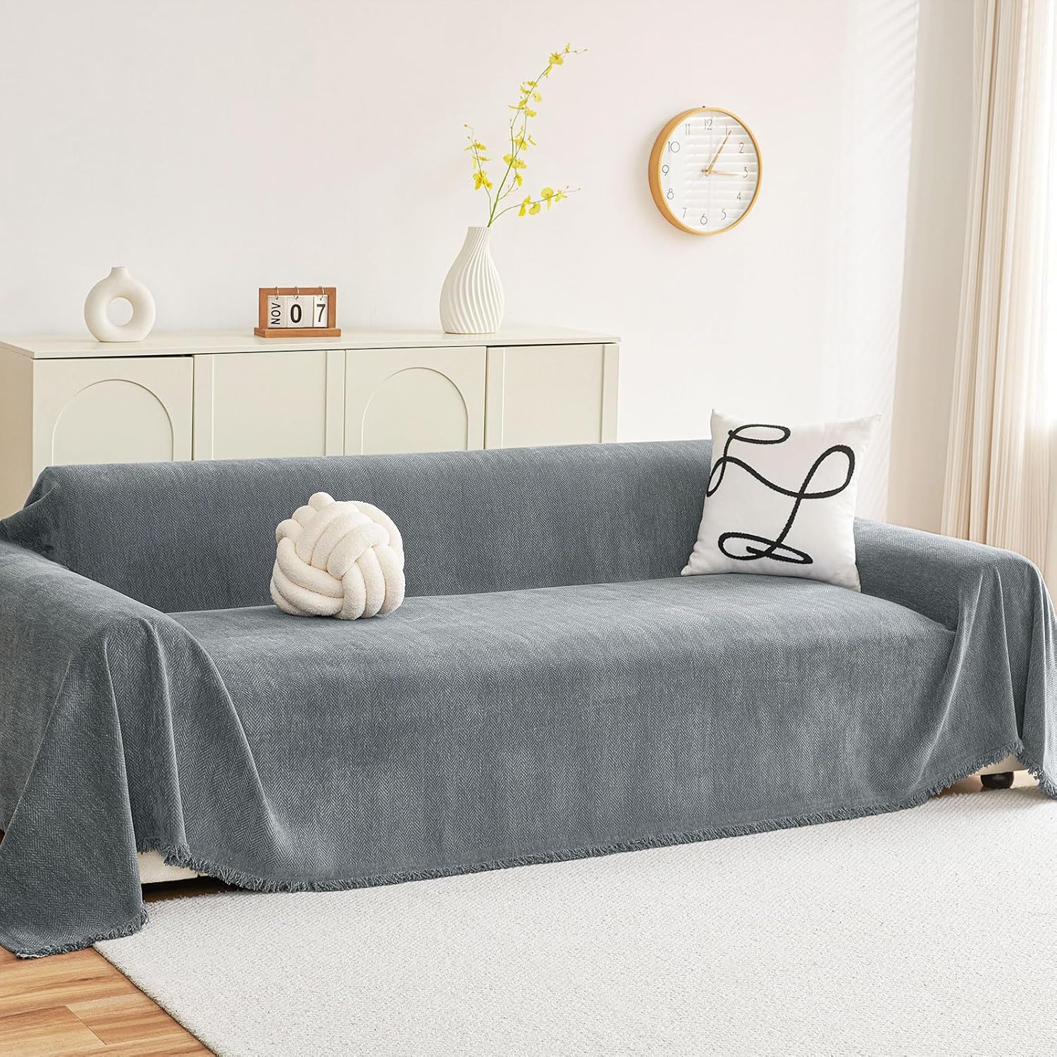 Hyha Couch Cover for Dogs - Soft Chenille Sofa Slipcover