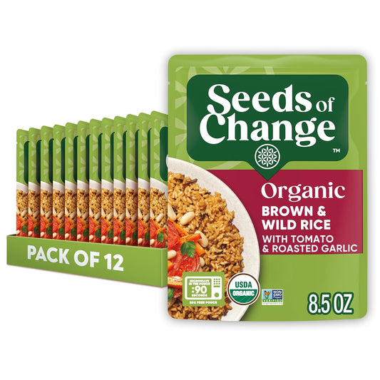 Organic Brown and Wild Rice with Tomato & Roasted Garlic Medley