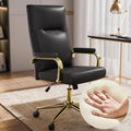 Black and Gold Office Chair with Memory Foam for Comfort