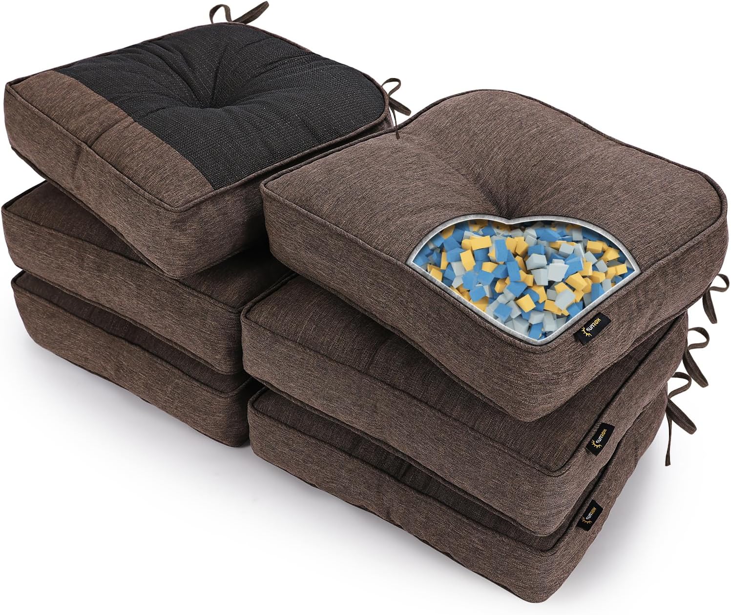 SUNROX LokGrip Non Slip Gel Memory Foam Chair Cushions for Comfort