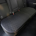 Universal Black Faux Linen Rear Car Seat Cover Size M - Bench