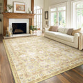 Living Room Rug 6x9 Soft Non Slip Low Pile Washable Rug - Easy Care