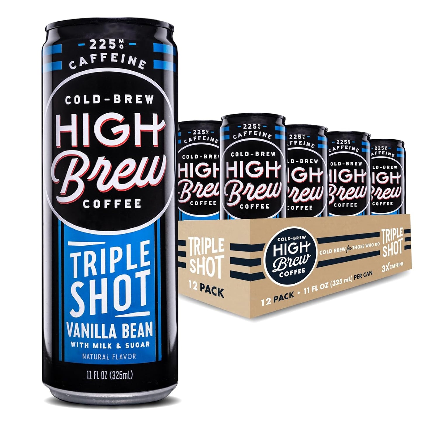 High Brew Cold Brew Coffee Triple Shot Vanilla Bean 11 Fl Oz
