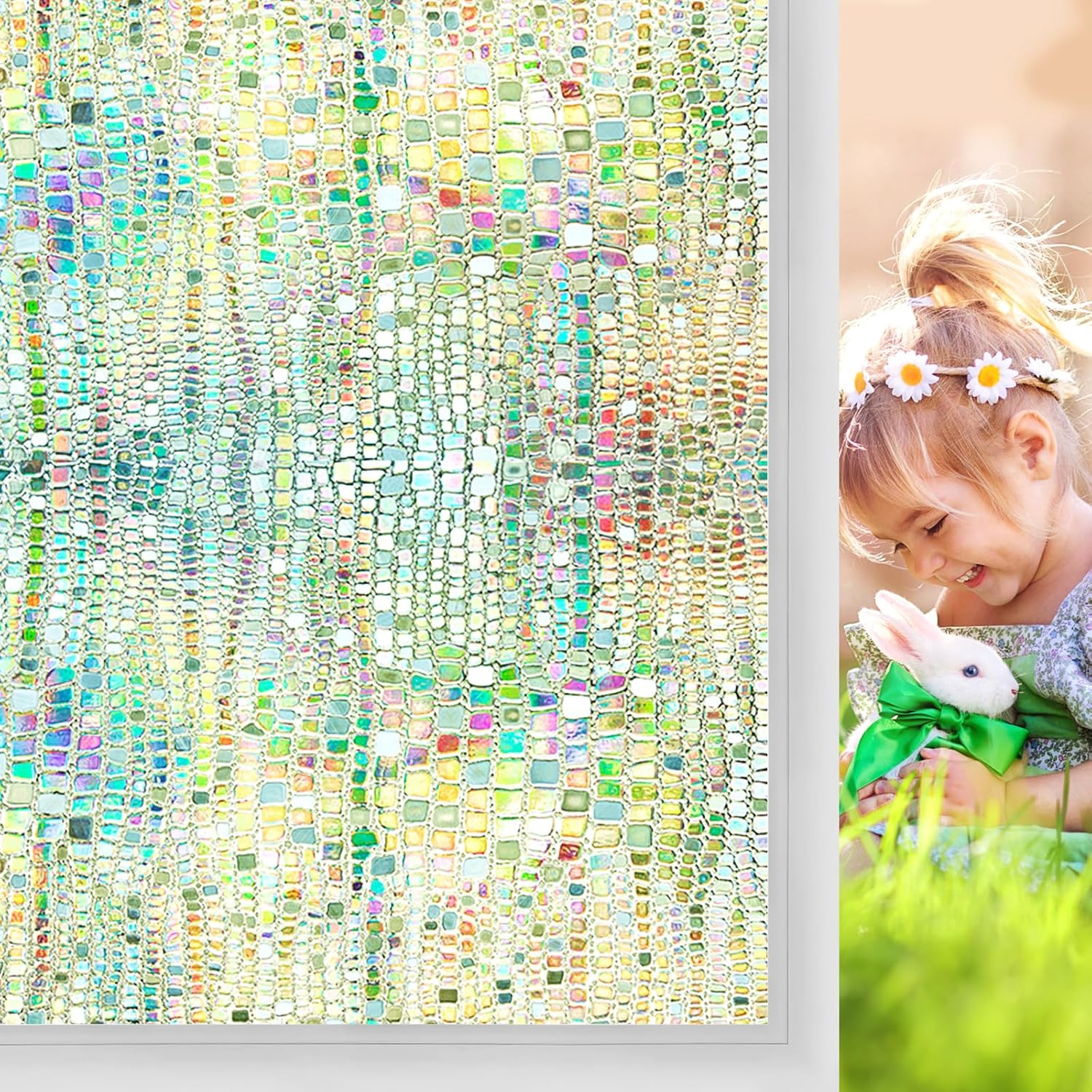 Windimiley Window Privacy Film for Stunning 3D Rainbow Effect