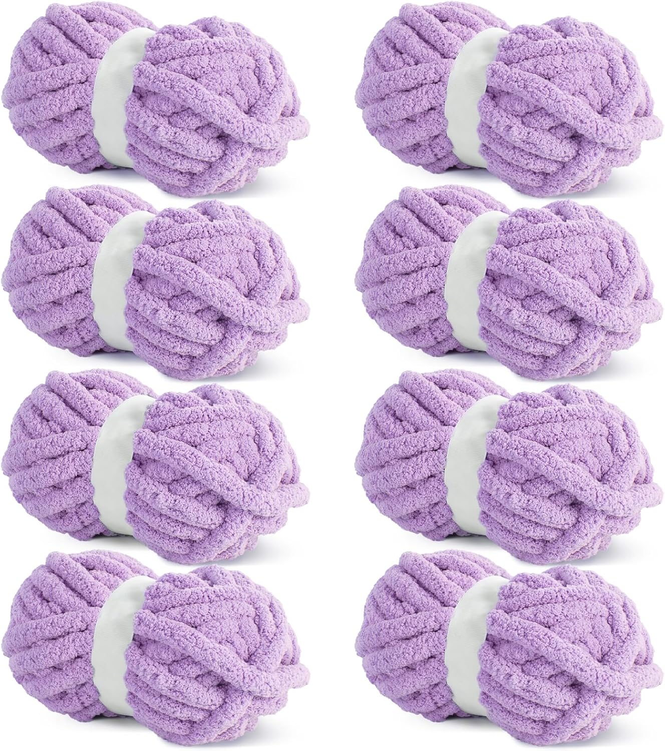 Hombys Purple Chunky Chenille Yarn for Cozy Knitting Projects