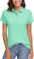 TACVASEN Women's Golf Polo Shirt - UPF 50+ Quick Dry Comfort [4-Button
