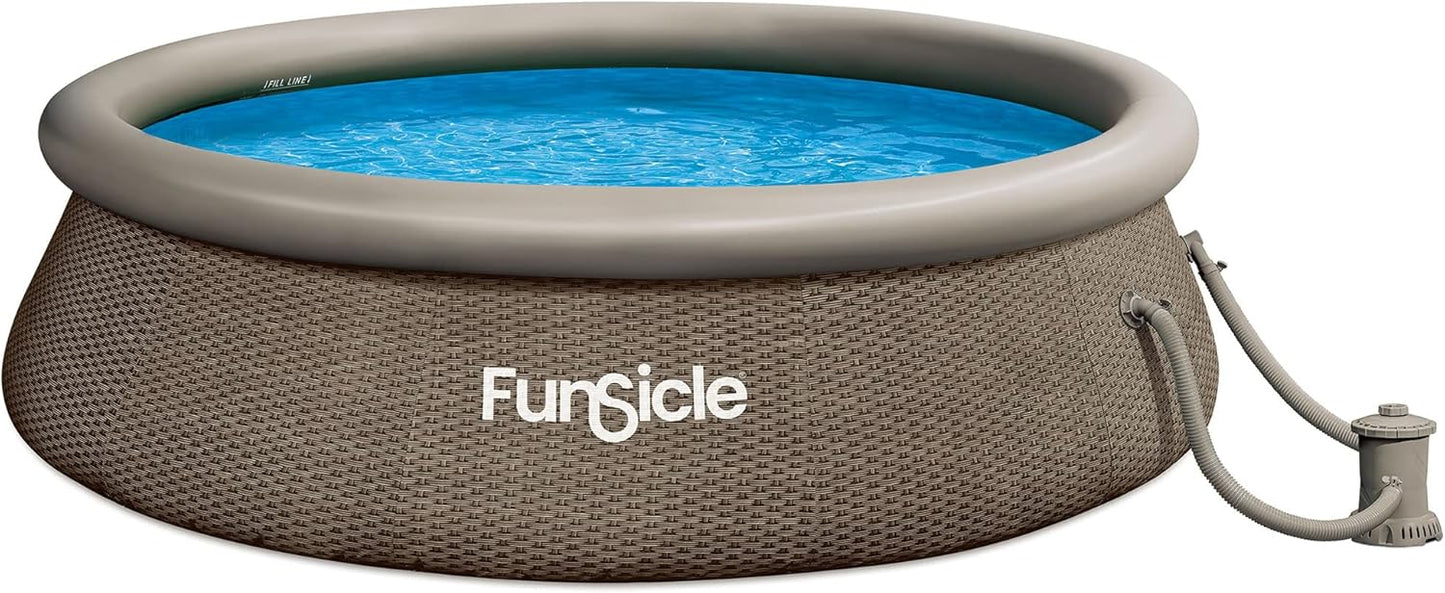 Funsicle Quickset 12ft x 36in Round Inflatable Pool for Summer Fun