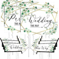 Wedding Directional Parking Signs Set - Clear Double-Sided Guidance