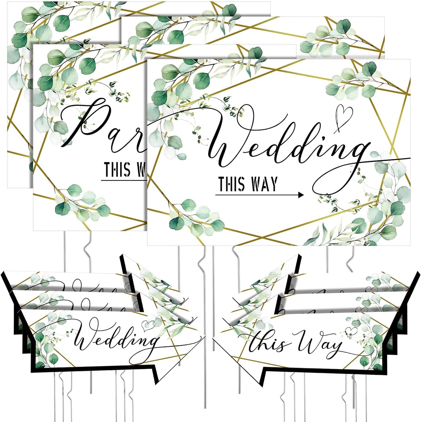 Wenqik Wedding Directional Parking Signs for Your Special Day