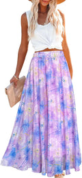 Afibi Women Full Length Chiffon Maxi Skirt - Flowing Beach Cover