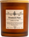 Organic Beeswax Candle Frosted Pine Scent - 80 Hour Burn