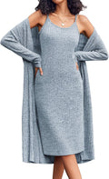 Cozy Ekouaer Women's Knit Robe Set for Relaxation and Elegance