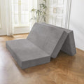 BYBYME Tri-Folding Corduroy Mattress for Comfortable Sleep
