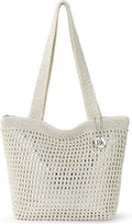 Casual Classics Crochet Tote Bag - Roomy Everyday Shoulder Tote