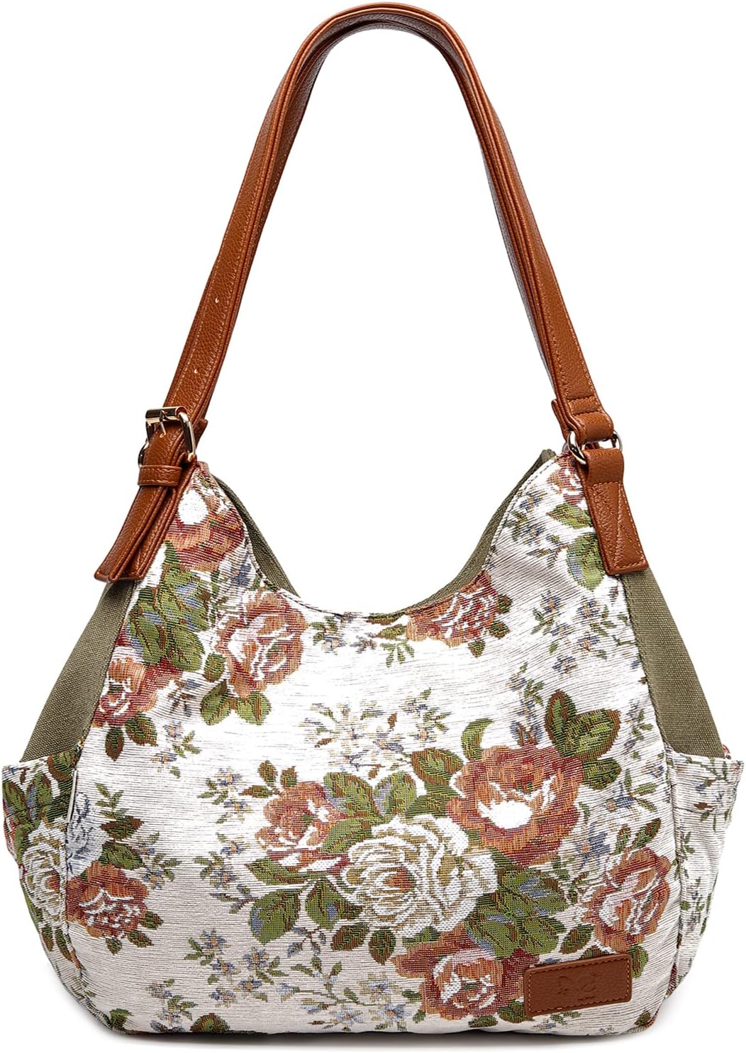 Worldlyda Women Canvas Hobo Purse Multi Pocket Tote Bag Review