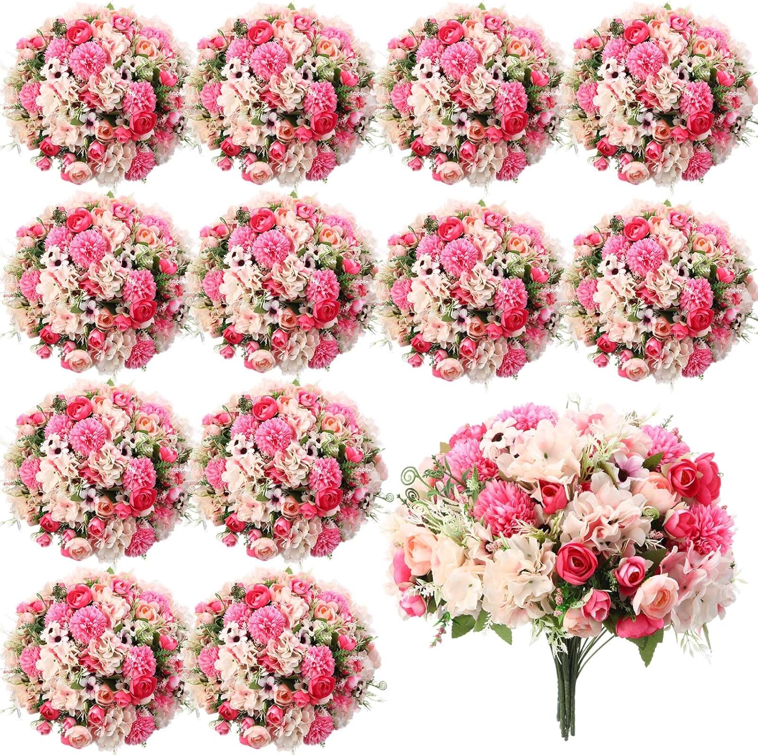 Stunning Tigeen 12 Bundles Peonies Artificial Flowers for Decor