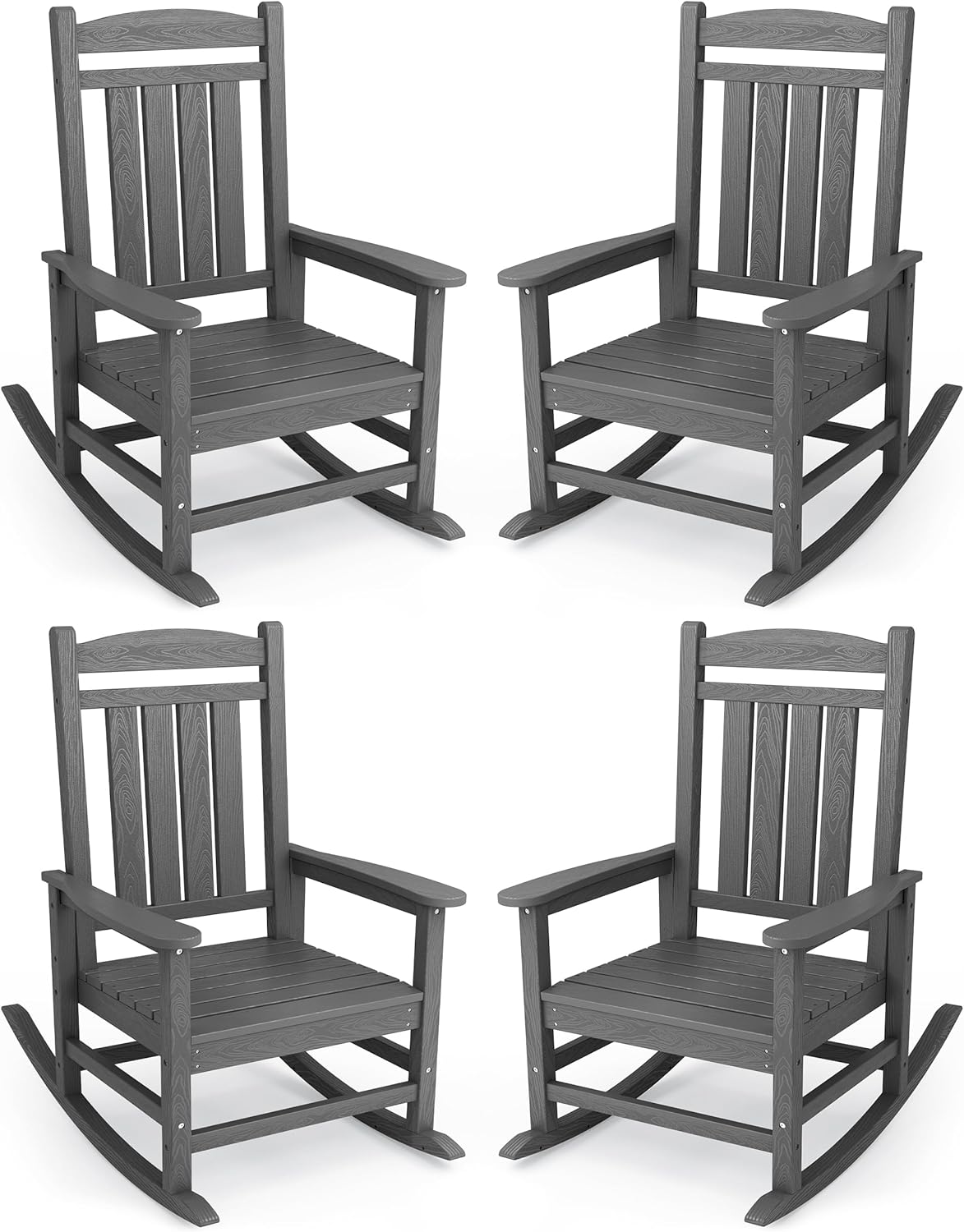 KINGYES Oversized Outdoor Rocking Chair Set for Ultimate Comfort