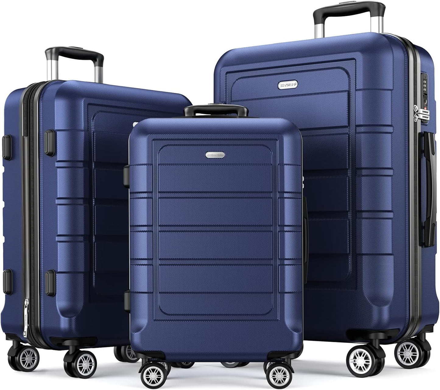 Durable Expandable Luggage Sets with TSA Lock and Double Wheels