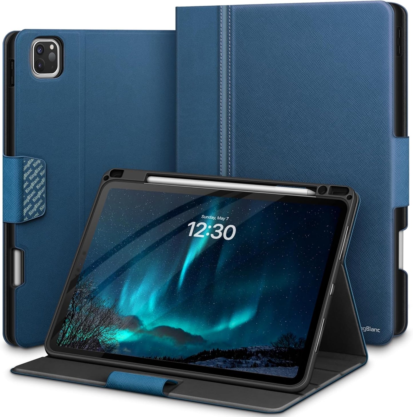 KingBlanc Case for iPad Pro 13-inch M4 2024 with Pencil Holder
