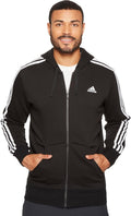 adidas Essentials 3-Stripe Full Zip Fleece Hoodie - Comfortable