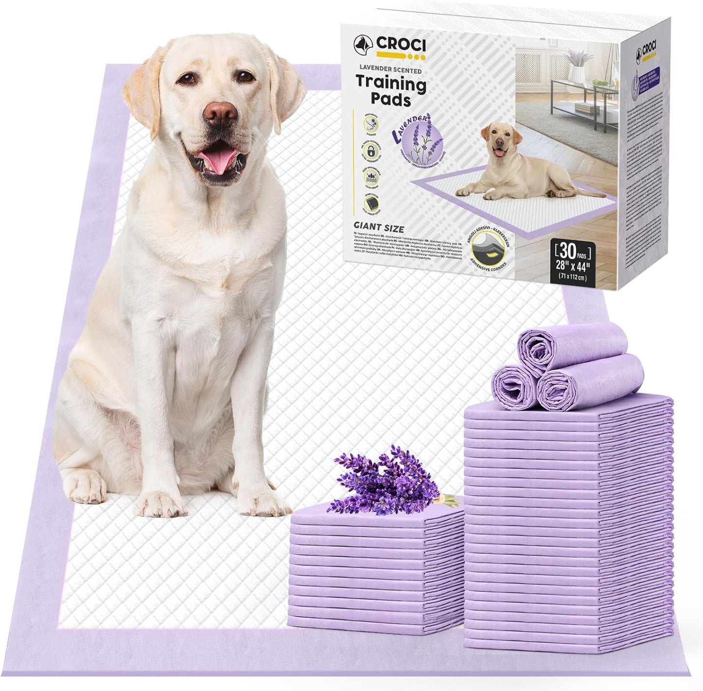 CROCI Extra Large Dog Pads 28x44in for Maximum Absorption