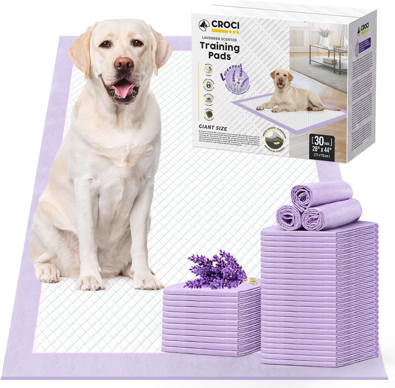 CROCI Extra Large Dog Pads 28x44in for Maximum Absorption