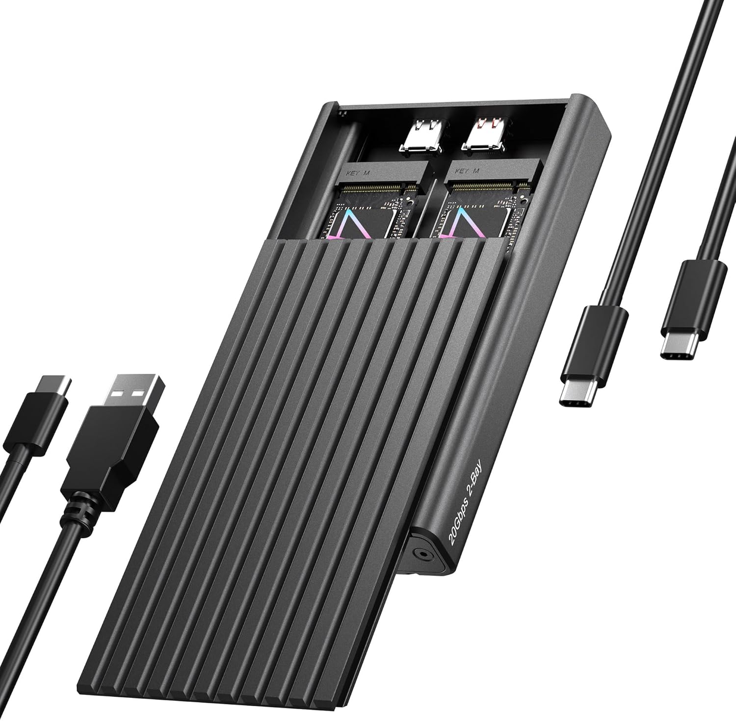 Dual M.2 NVMe SSD Enclosure for Fast Storage Expansion