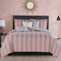 Juicy Couture Cabana Stripe Reversible Bedding Set King - Soft